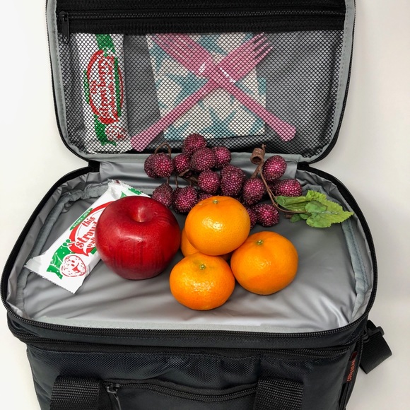 Black Insulated Lunch Cooler Bag - Picture 7 of 7